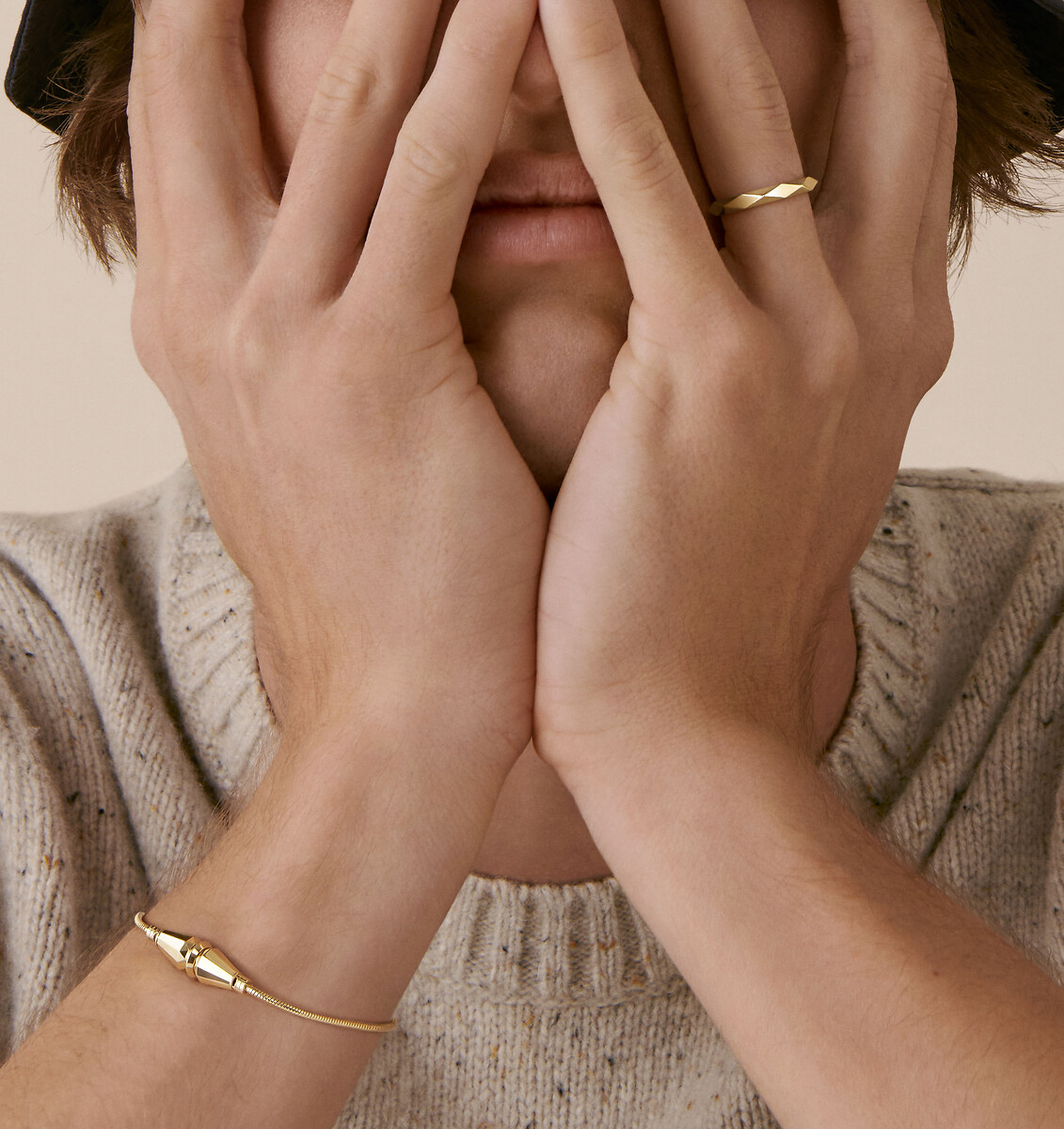 Facette婚戒，黄金