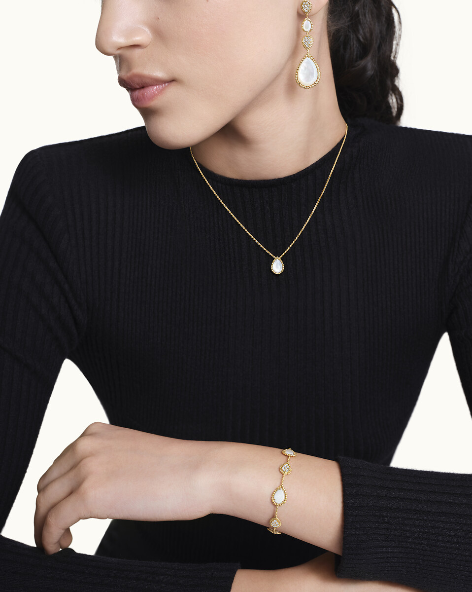 Serpent Bohème手链，装饰五枚图案