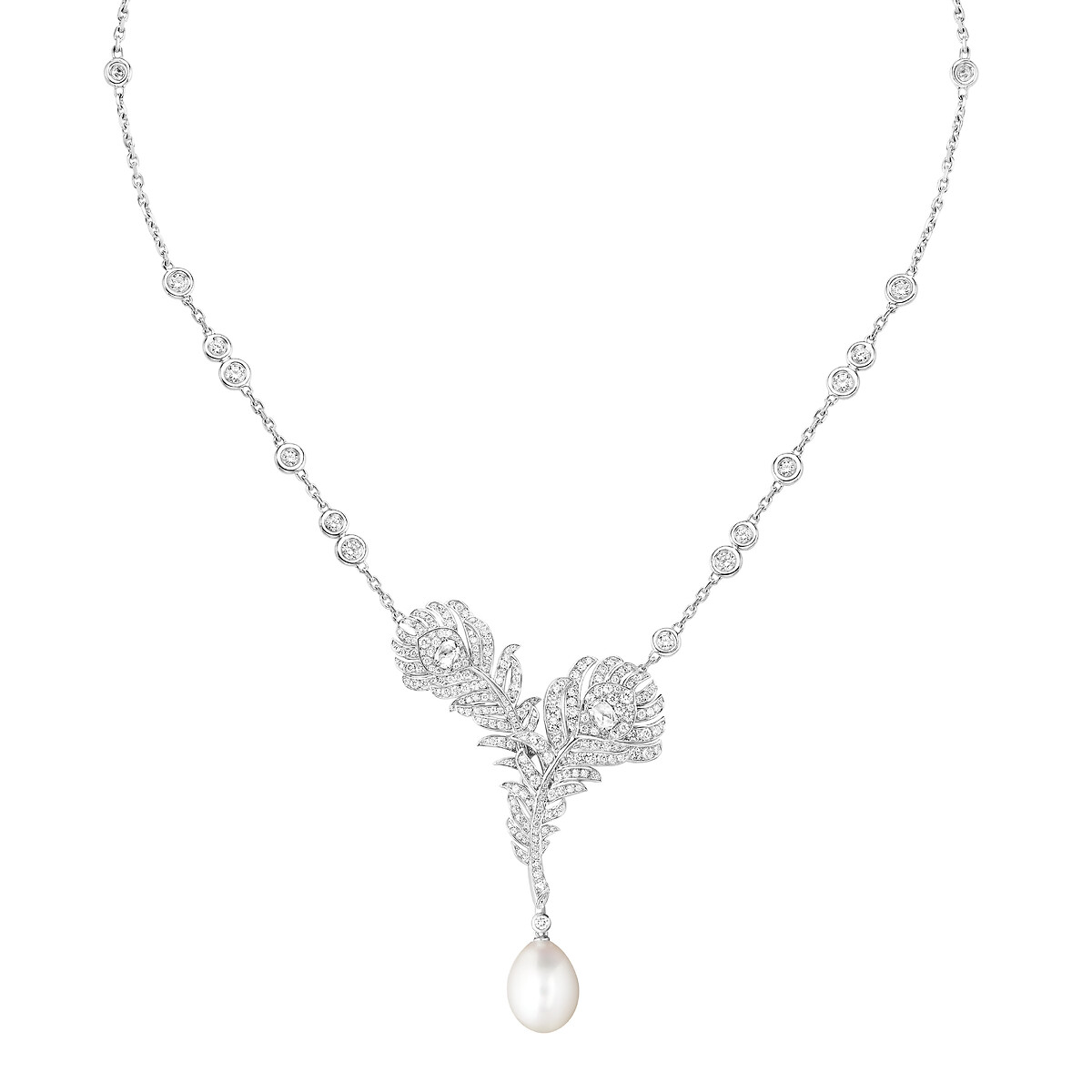 Plume de Paon 孔雀羽毛项链 