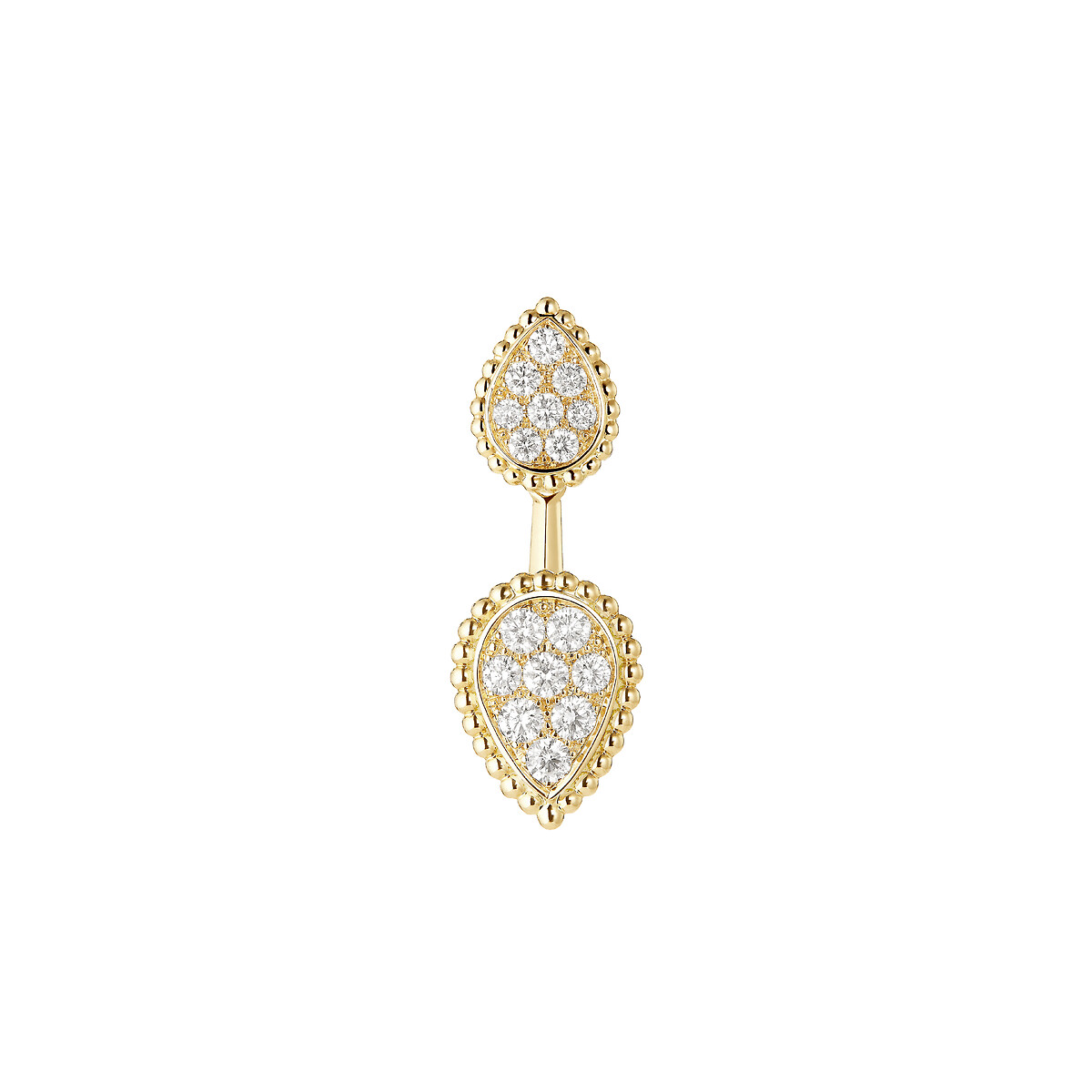 Serpent Bohème Stud earring S and XS motifs Yellow Gold
