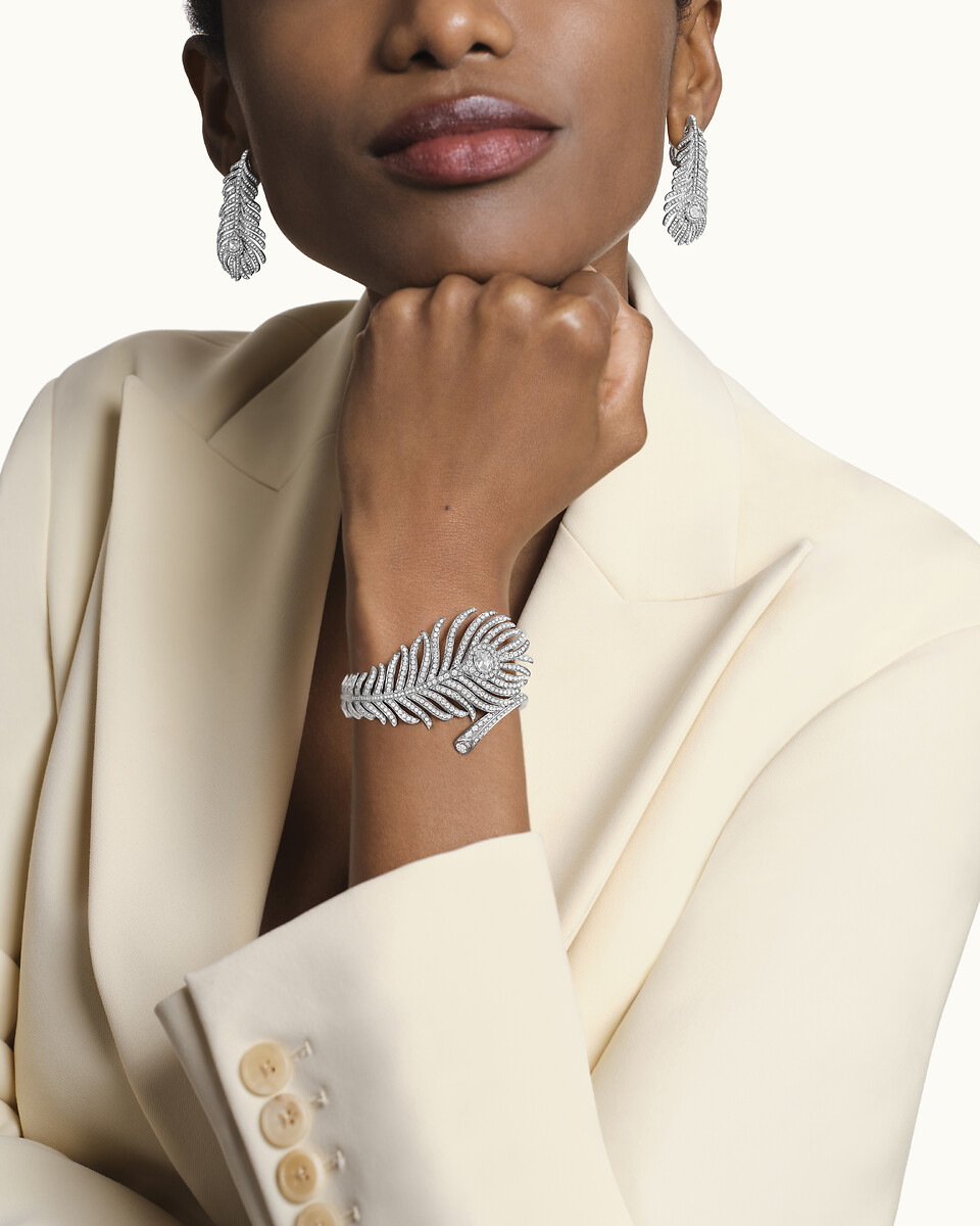 Plume de Paon孔雀羽毛耳环