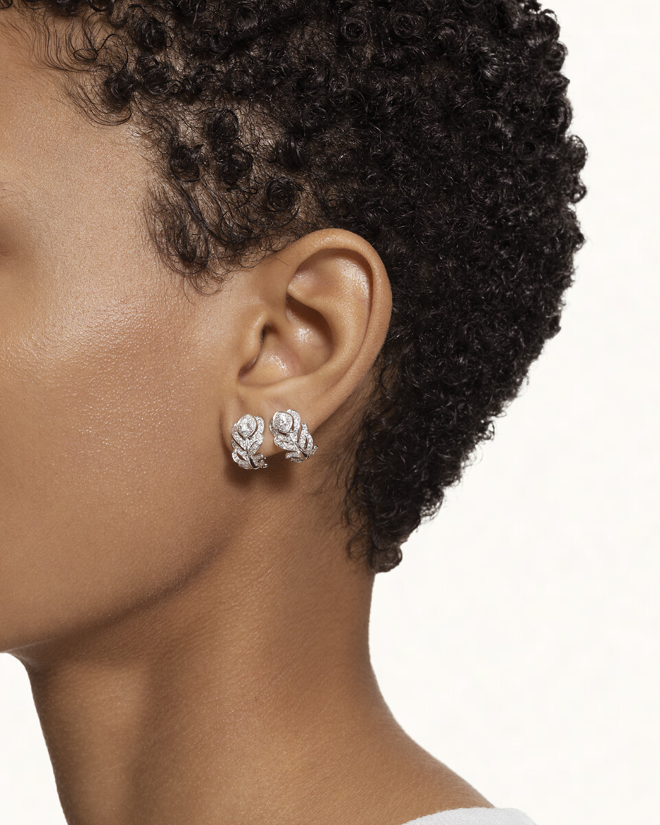 Plume de Paon孔雀羽毛耳环