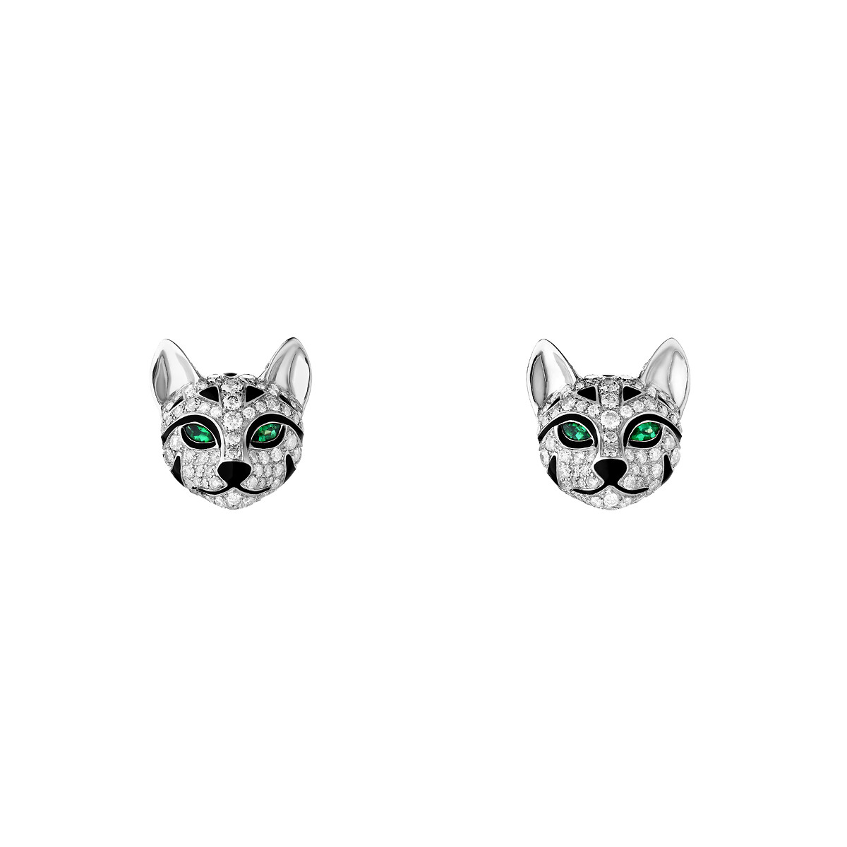 Fuzzy, the Leopard Cat stud earrings