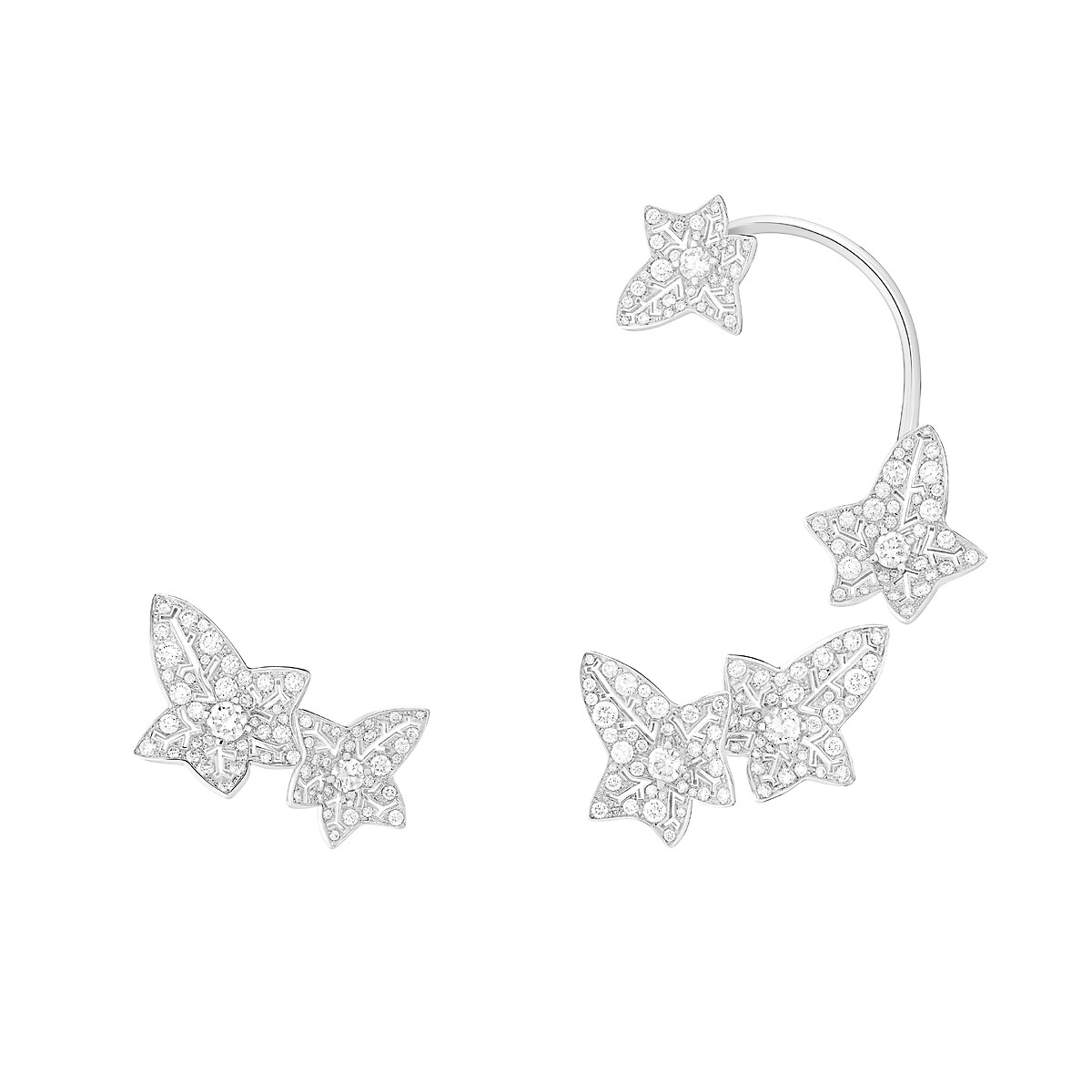 Lierre de Paris Asymmetrical ear clips