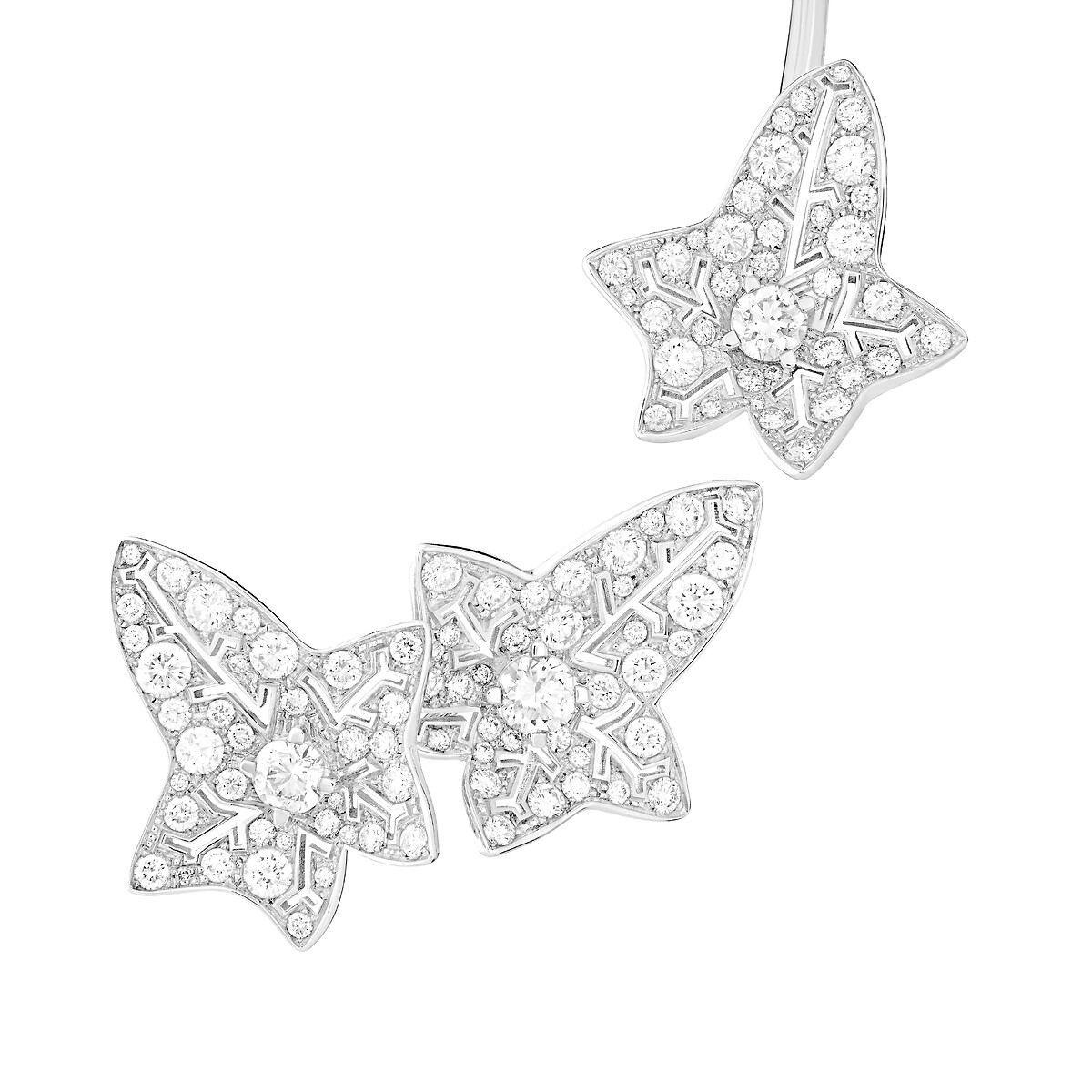 Lierre de Paris Asymmetrical ear clips