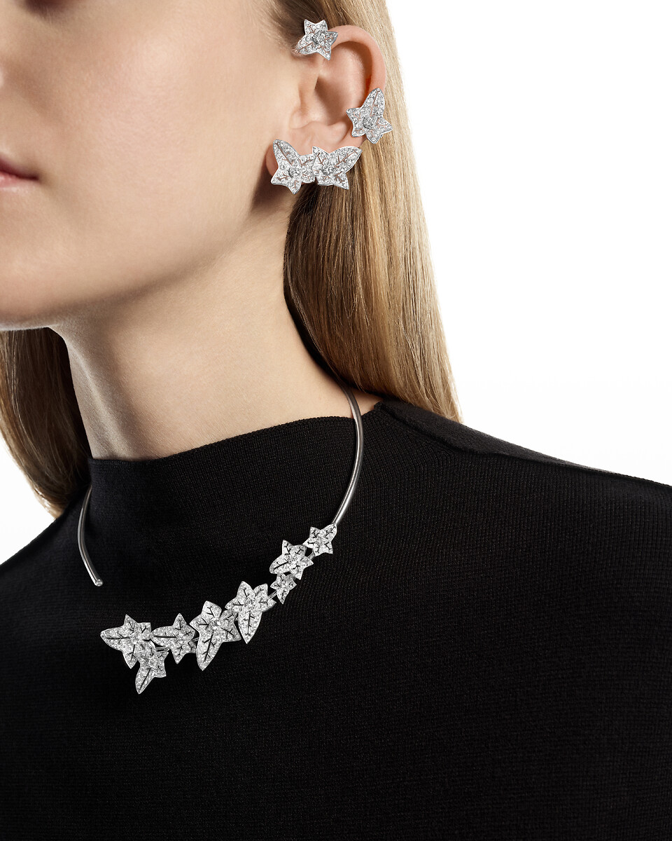 Lierre de Paris Asymmetrical ear clips