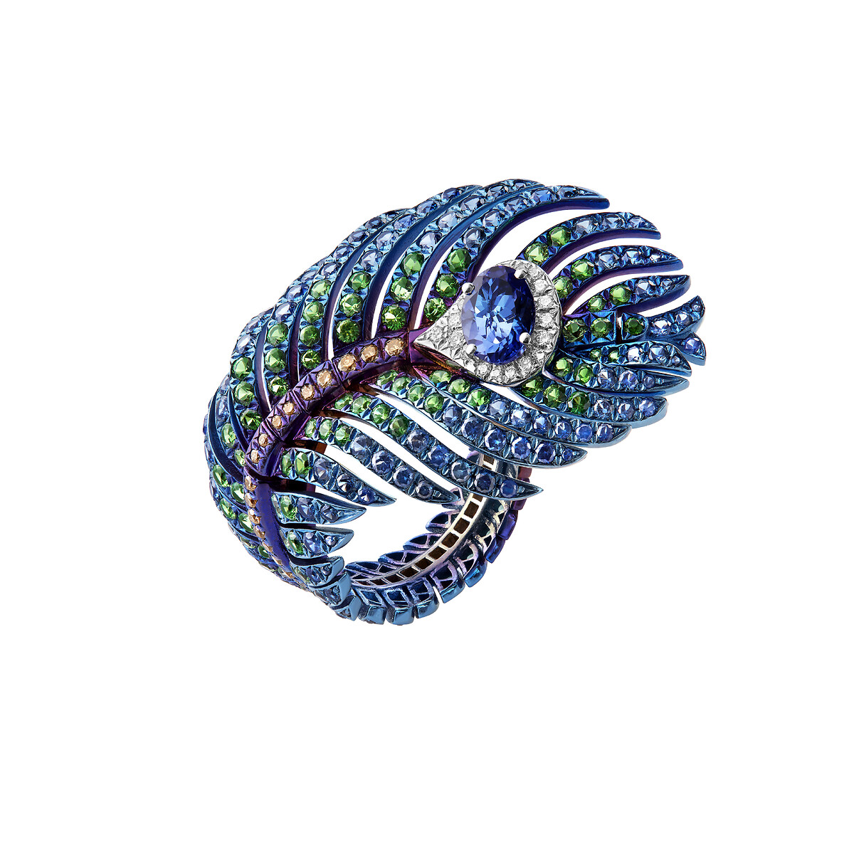 Plume de Paon孔雀羽毛戒指