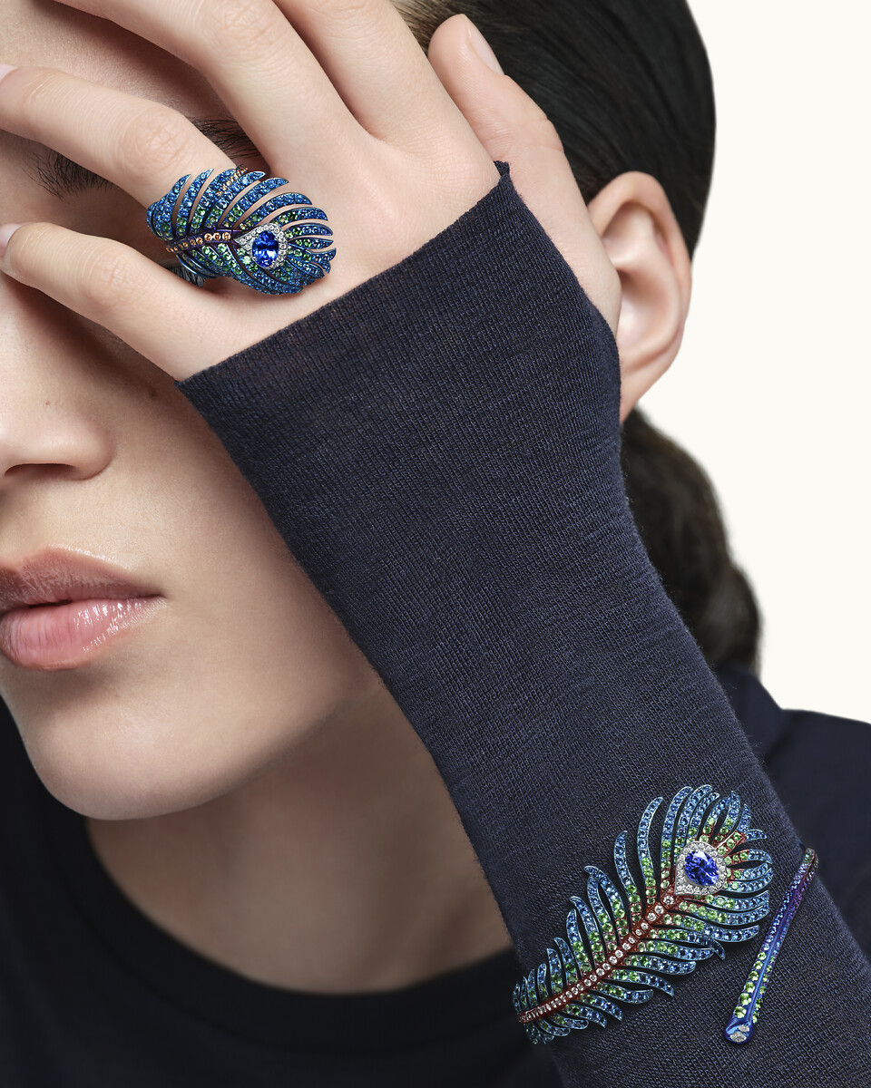 Plume de Paon孔雀羽毛戒指