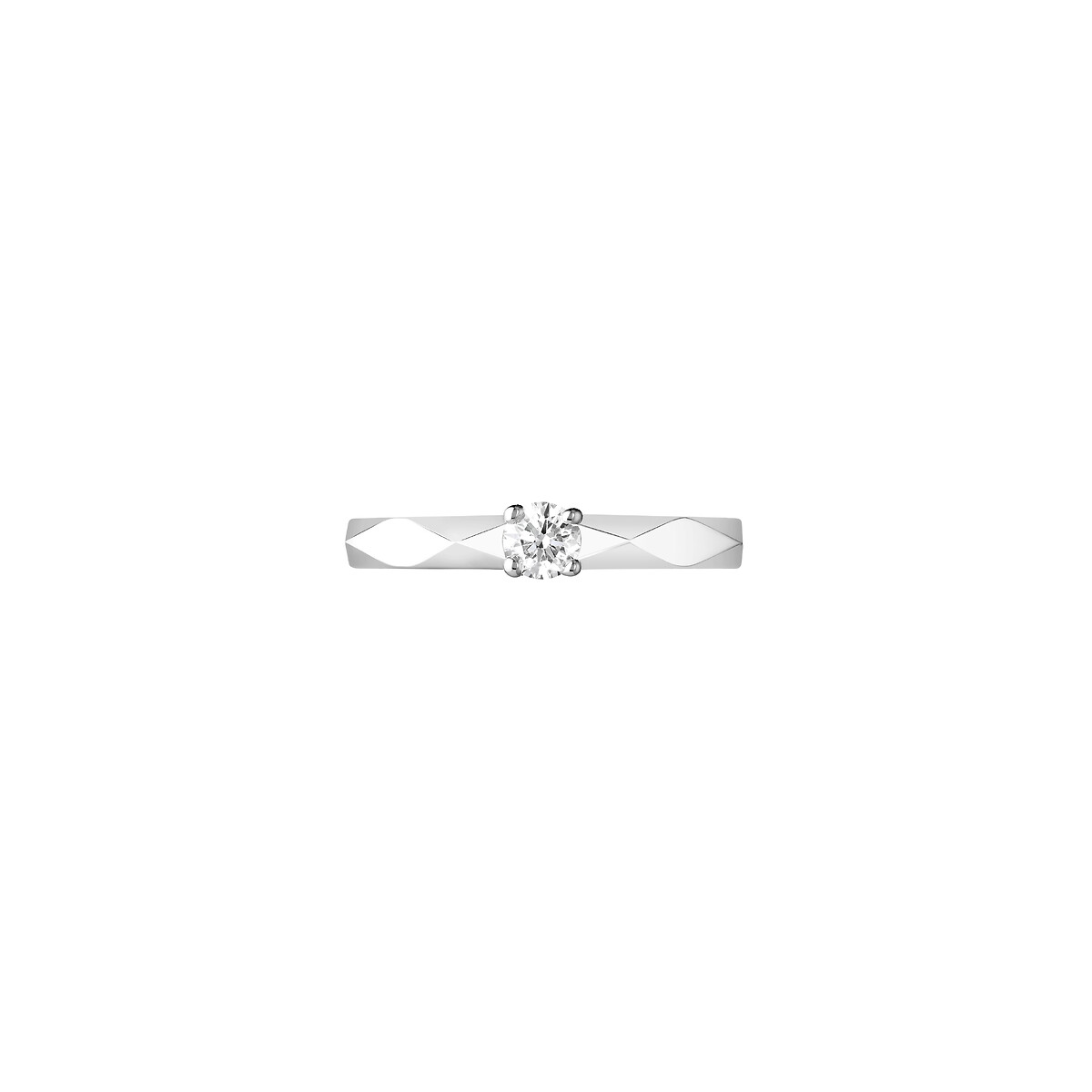 Worn look Facette Engagement ring