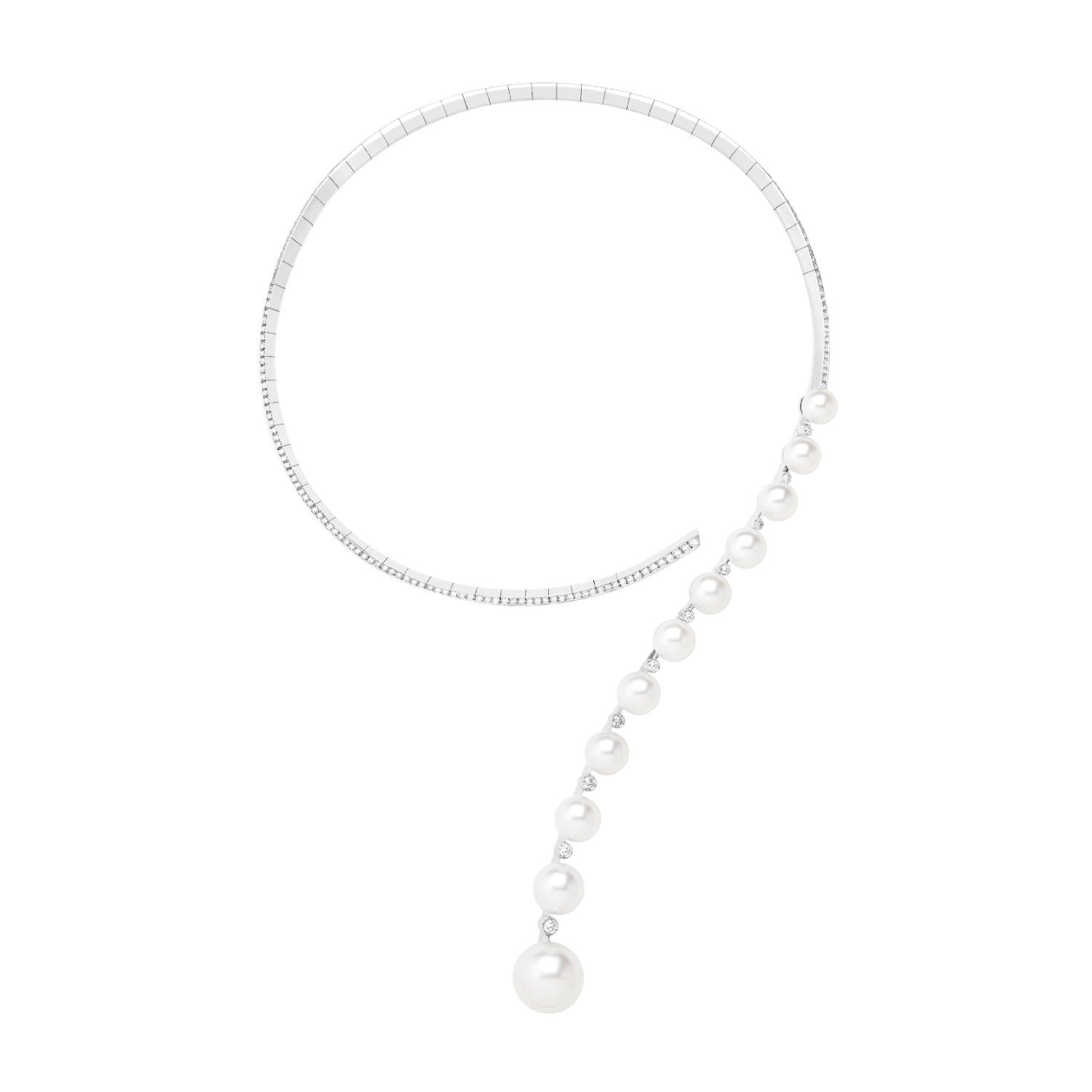 Question mark, diamond ear pendants – Maria Kotsoni